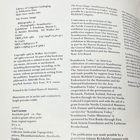 Vintage Paperback The Frozen Image Scandinavian Photography Walker Art Center - Picture 6 of 14